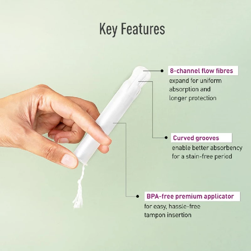 Sirona Regular Flow Tampons with Applicator, 16 Pads-3.webp